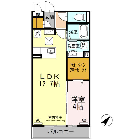 シャイン　ブランチ湯田の間取り