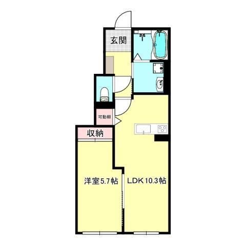 加古川市米田町平津のアパートの間取り