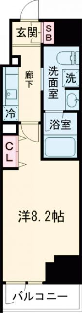 北区滝野川のマンションの間取り