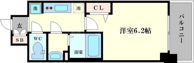 プレサンスOSAKA DOMECITYビーツの間取り