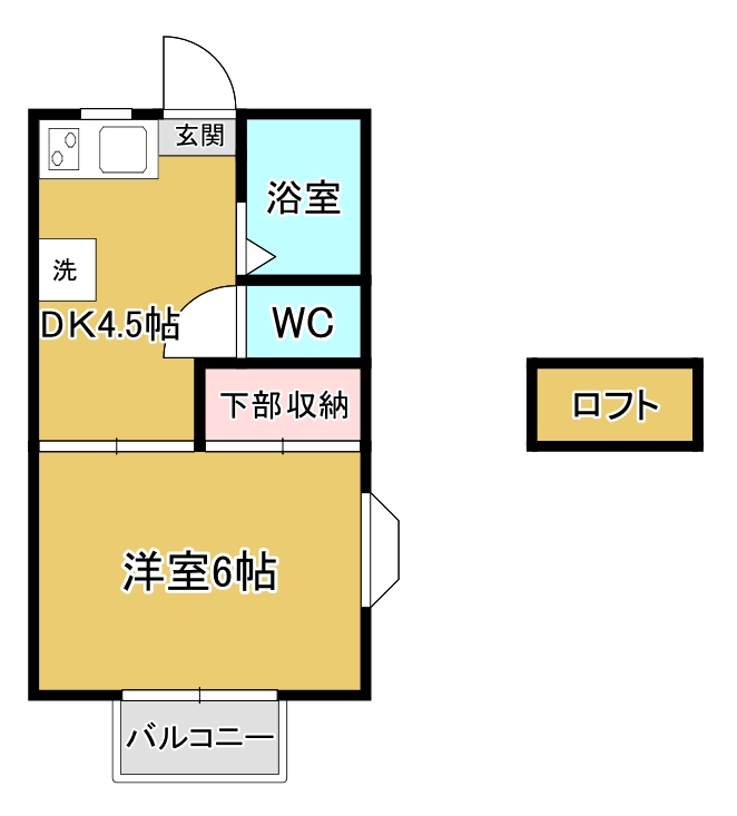 越路第１コーポナバタの間取り