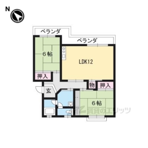 栗東市小平井のマンションの間取り