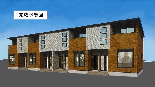 紀の川市古和田のアパートの建物外観