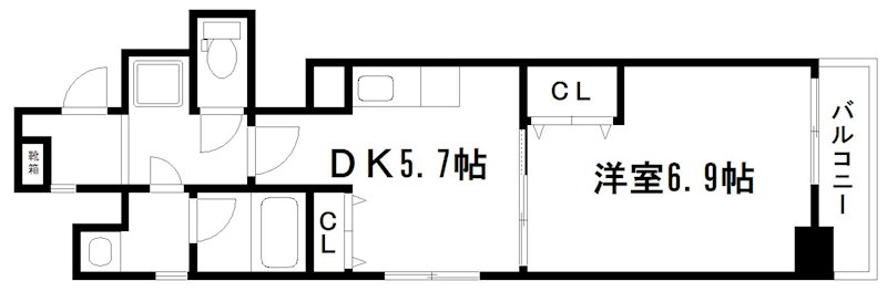 京都市下京区善長寺町のマンションの間取り