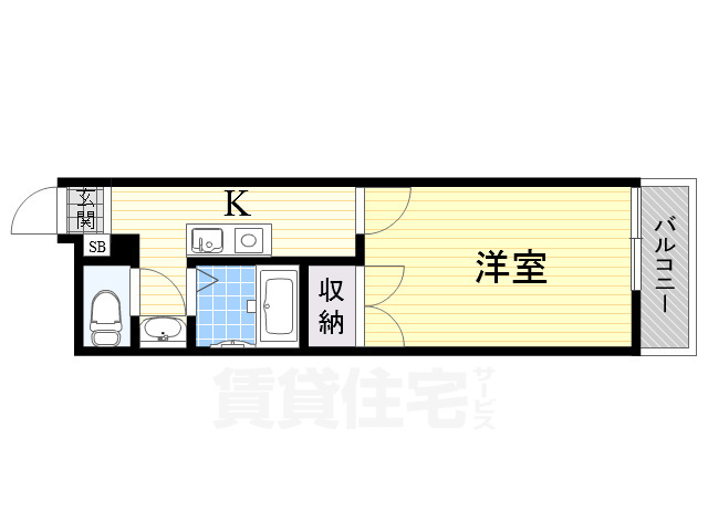 枚方市東山のアパートの間取り