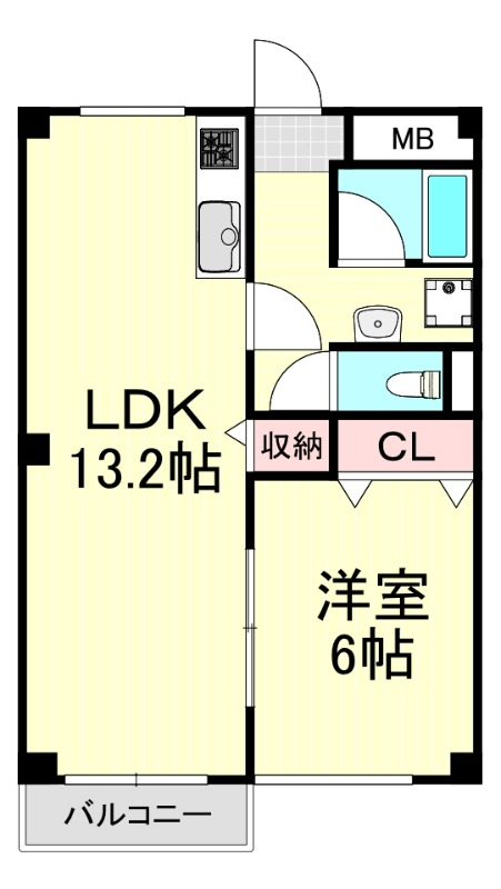 若菱ハイツの間取り