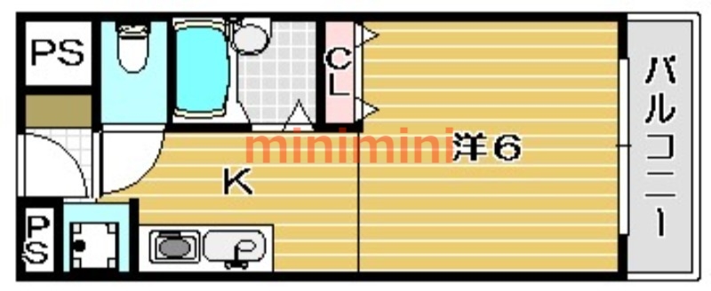 【茨木市舟木町のマンションの間取り】