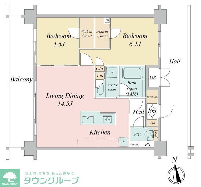 板橋区高島平のマンションの間取り