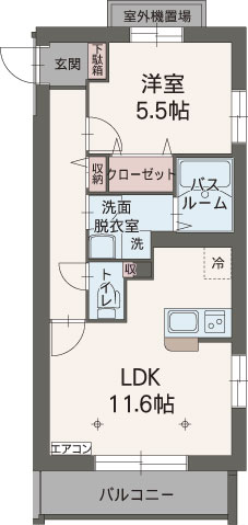 lotus fleurissent（ロトゥフルール）の間取り