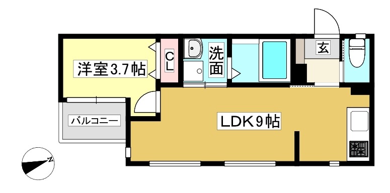 岡崎市菅生町のアパートの間取り