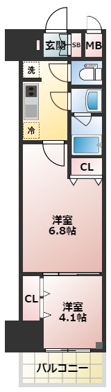 スプランディッド堀江の間取り
