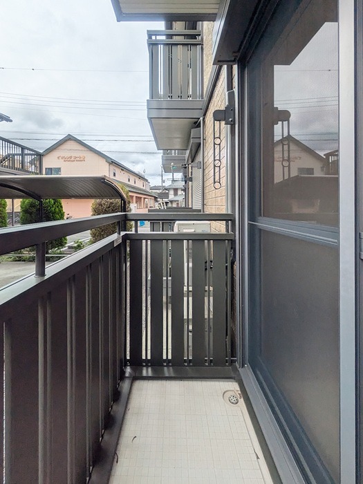 バルコニー　南向きです