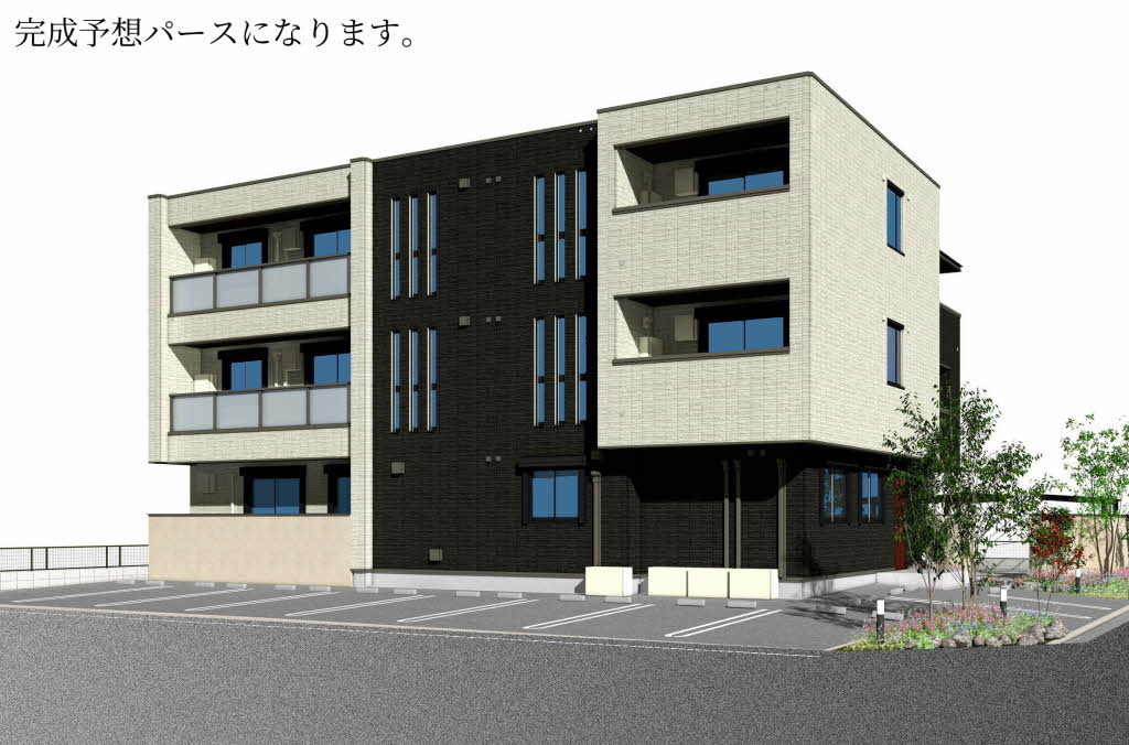 建物外観　Azure東雲（アジュールシノノメ）完成予想パース