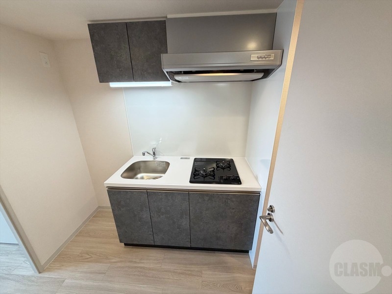 キッチン　２口ガスコンロのシステムキッチン