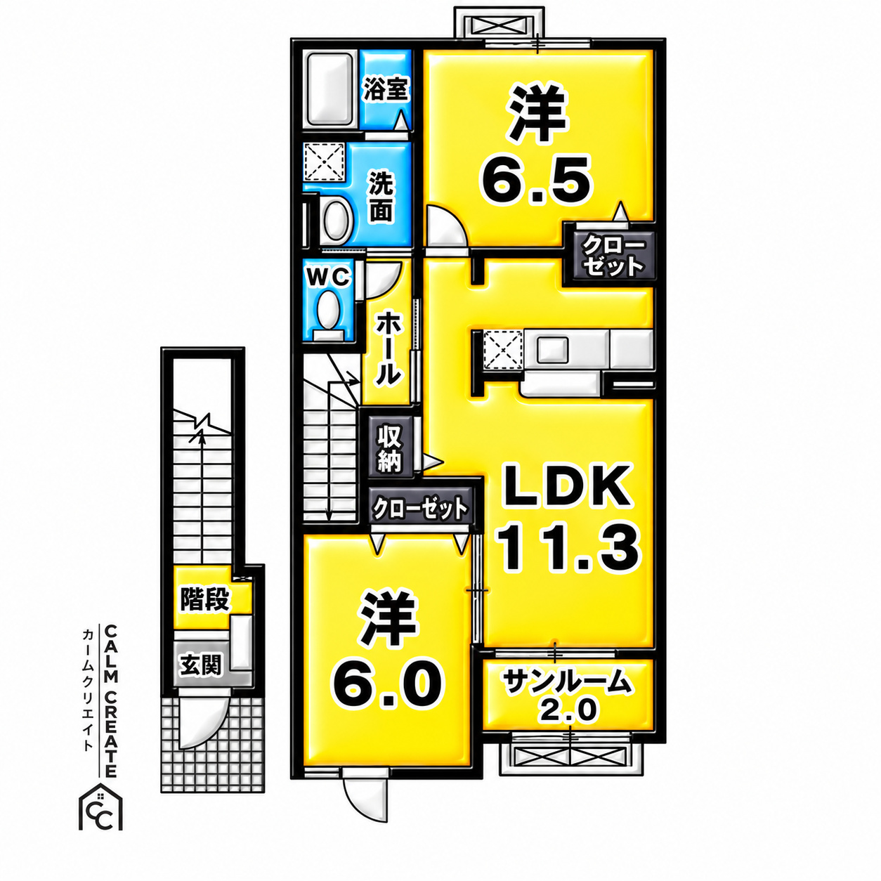 京都丹後鉄道宮豊線 京丹後大宮駅 徒歩15分 2階建 築19年の間取り写真