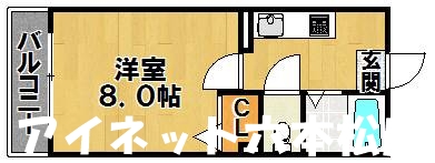 地下鉄七隈線 六本松駅 徒歩3分 5階建 築29年の間取り写真