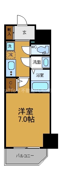 地下鉄谷町線 谷町六丁目駅 徒歩3分 14階建 新築の間取り写真