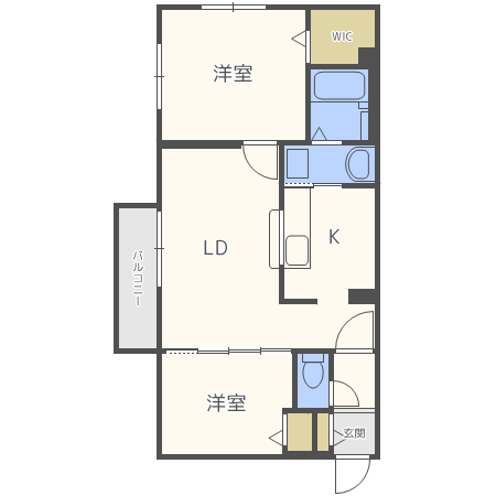地下鉄東西線 二十四軒駅 徒歩10分 4階建 築9年の間取り写真
