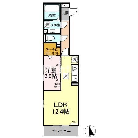 D room新生の間取り写真