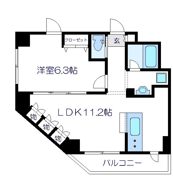 ＪＲ山手線 田端駅 徒歩4分 9階建 築16年の間取り写真