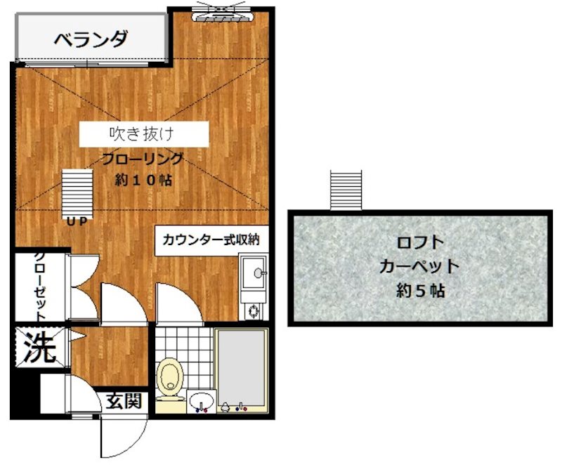 クレスト東が丘の間取り写真