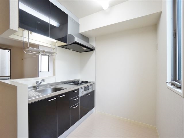 キッチン　対面式システムキッチン、ガスレンジ付