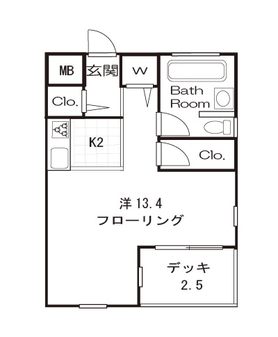 ティンバーアパートメントの間取り