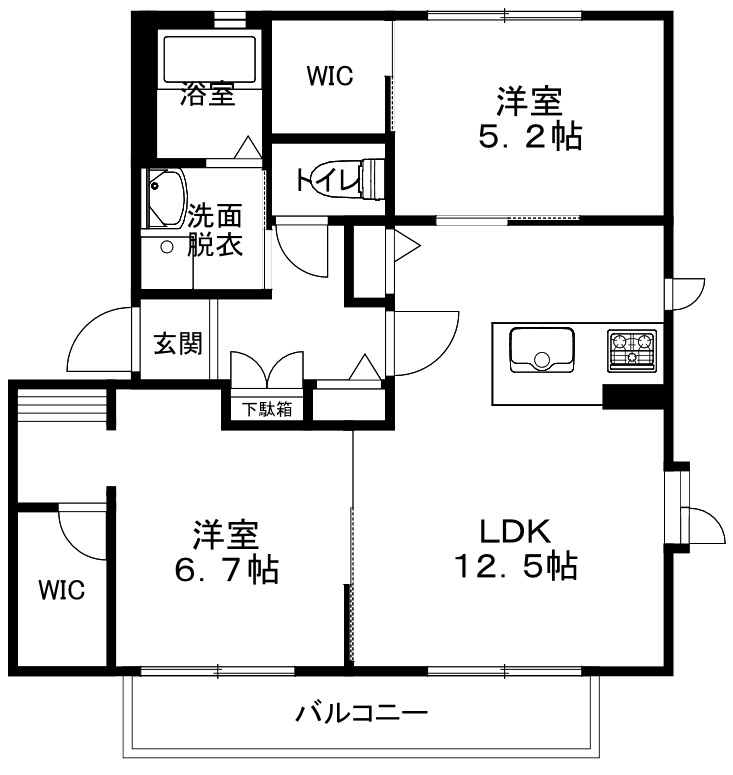 グランシードＫ　Ｂの間取り