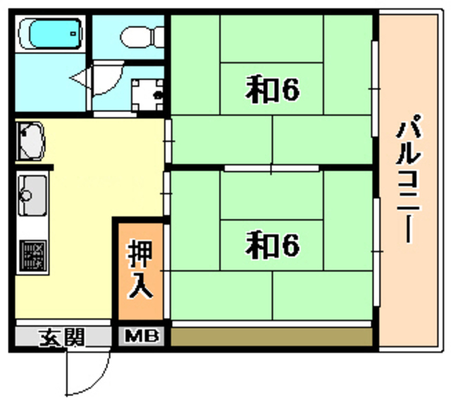 神戸市須磨区須磨本町のマンションの間取り