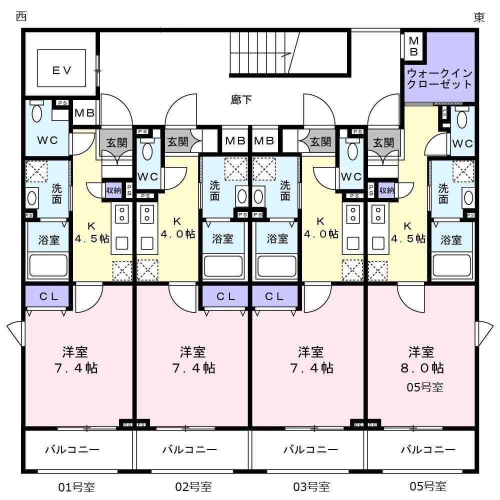 姫路市阿保のマンションの間取り