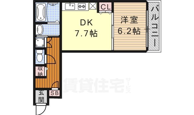 【名古屋市昭和区明月町のマンションの間取り】