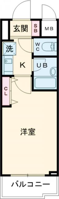 神戸市中央区磯辺通のマンションの間取り