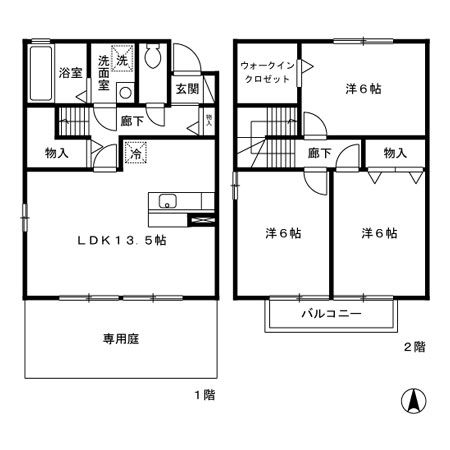 ウィル・ボナール　Ｃの間取り