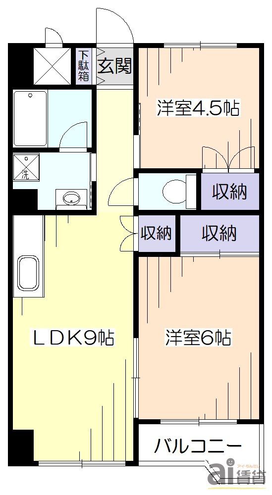 【小平市仲町のマンションの間取り】