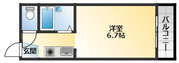 【大阪市東住吉区鷹合のマンションの間取り】