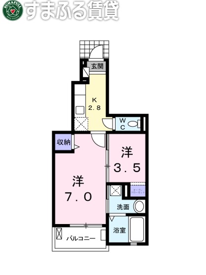 カモミールハウスAの間取り