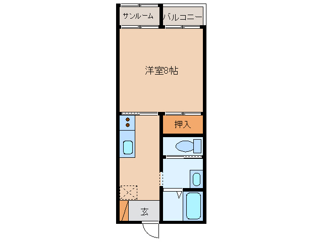 コーポ長谷の間取り