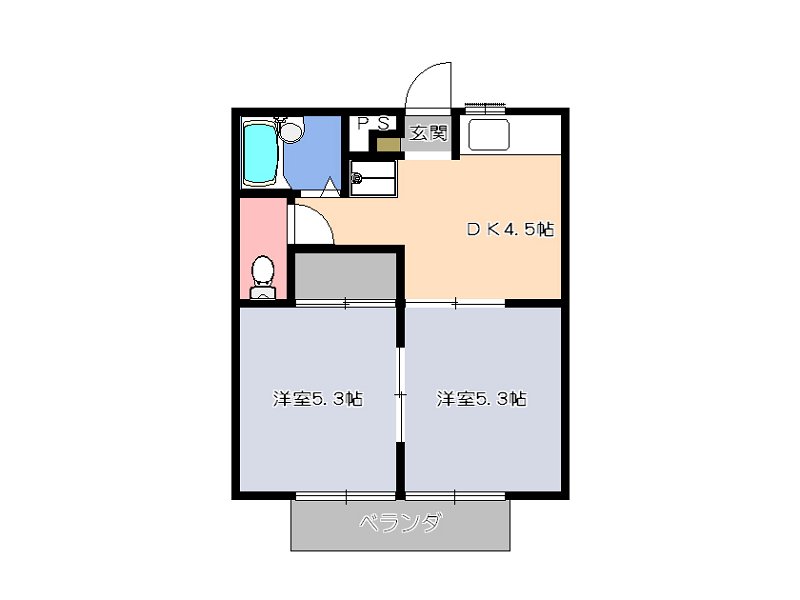 宇都宮市桜のマンションの間取り