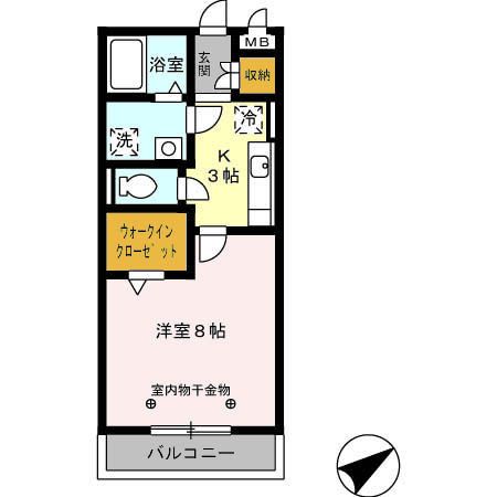 四日市市大字羽津のアパートの間取り