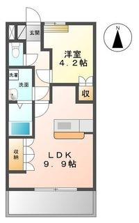 高松市上林町のアパートの間取り