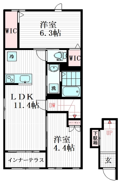 【仮）舎人2丁目3番アパート新築工事の間取り】