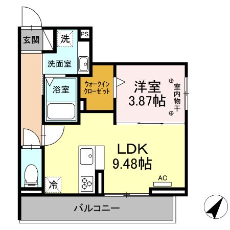 藤枝市下青島のアパートの間取り