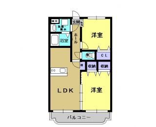 宇都宮市上御田町のマンションの間取り