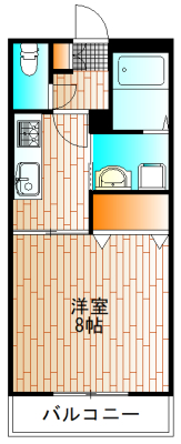 青山コーポBの間取り