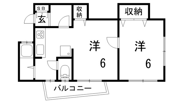 鈴蘭台東ハイツの間取り