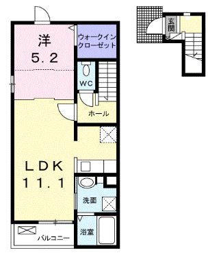 高松市木太町のアパートの間取り