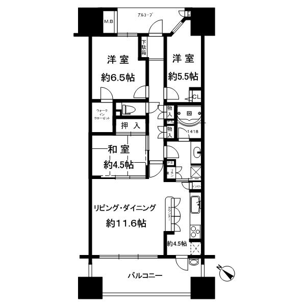 シーサイドレジデンスコスモスクエア駅前の間取り