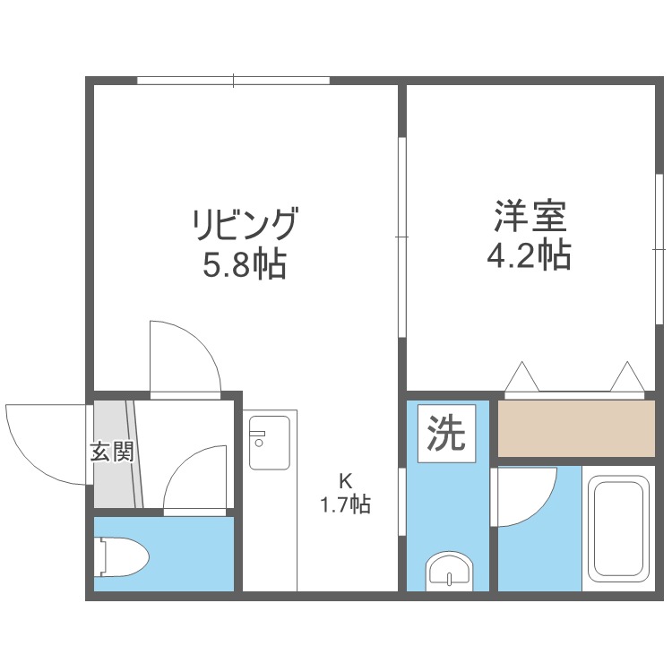 アズーリ中の島壱番館の間取り