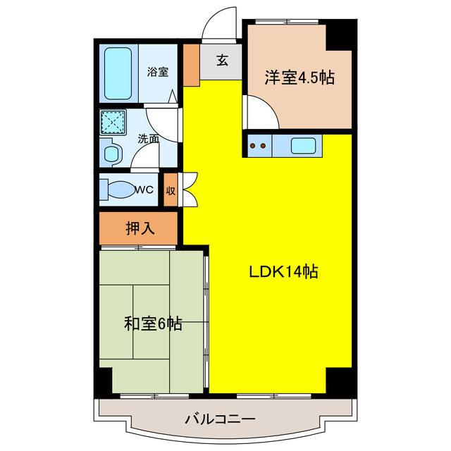 那覇市字安謝のマンションの間取り