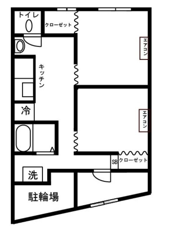 大阪市西淀川区大野のマンションの間取り